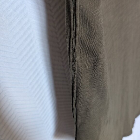 Free People WE THE FREE Hailey Long Sleeve Top Olive Green Small Cotton Casual - Picture 6 of 9